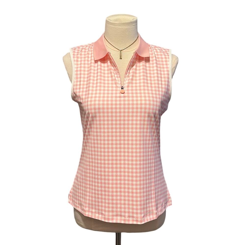 Midspring Sienna Top Pink/White Sleeveless, Size Small NWOT